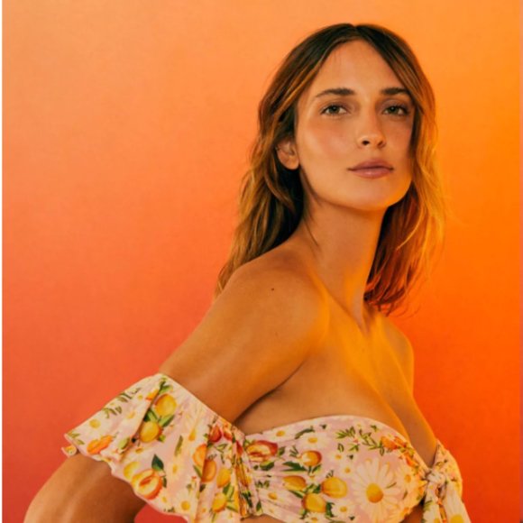 FARM Rio Floral Off-Shoulder Bikini - White and Orange - Picture 9 of 16